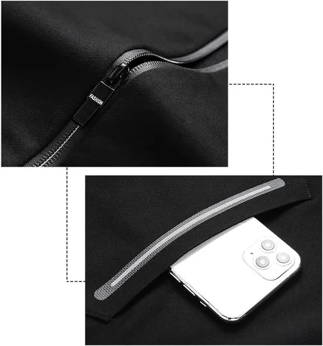 Miniatura 4 de DOSLAVIDA Conjunto de 2 piezas de chándal deportivo para hombre, de manga larga, con cremallera completa, con capucha