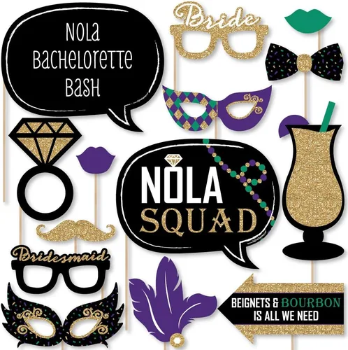 Miniatura 8 de Big Dot of Happiness Accesorios botánicos bohemios para fotos de despedida de soltera, accesorios de fotografía de fiesta de boda, recortes