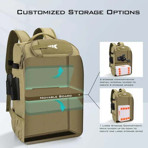 Miniatura 5 de KastKing KarryAll - Mochila para aparejos de pesca con soporte para caña, 4 cajas de aparejos, bolsa de aparejos de 40/26L, almacenamiento