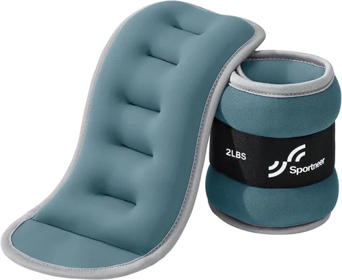 Miniatura 9 de Sportneer Pesas de tobillo para muñeca, par de pesas de 1/2/4/6/10 libras para hombres, mujeres, niños, entrenamiento de fuerza, juego de pesas