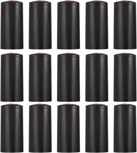 TOYANDONA Paquete de 100 películas termocontraíbles para botellas de vino, envolturas de sello de PVC negro con pestaña de extracción para