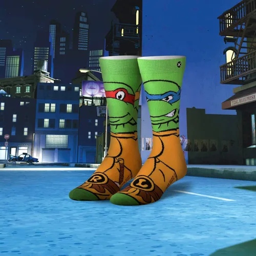 Miniatura 7 de Odd Sox, Nickelodeon TMNT Teenage Mutant Ninja Turtles, 90's Cartoon, Fun Socks
