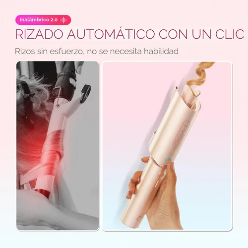 Miniatura 3 de Rizador Inalámbrico Automático TYMO - TYMO CurlGo de 1 Pulgada, Rizador Giratorio de Varilla para Ondas de Playa, Rizadores de Pelo Portátiles