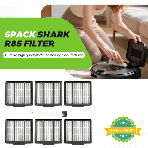 Miniatura 7 de Paquete de 6 filtros RVFFK950 para filtro de vacío Shark Robot de repuesto - Compatible con Shark ION Robot R85 RV850, RV700_N, RV720_N, RV851WV e