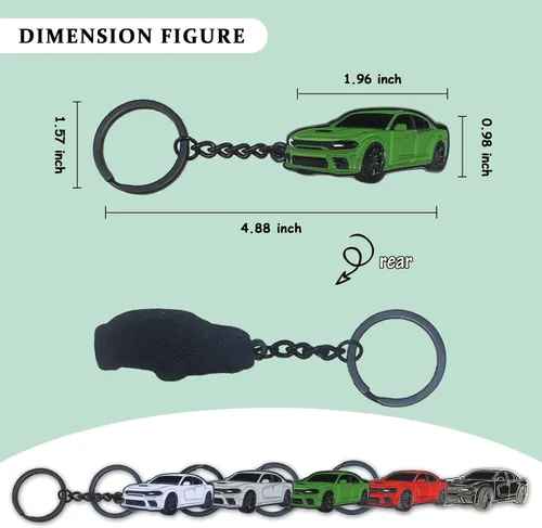 Miniatura 2 de Llavero para Dodge Challenger, Dakota, Charger, SRT, Avenger, Durango, Caravan, accesorios para Dodge Charger 2015-2022