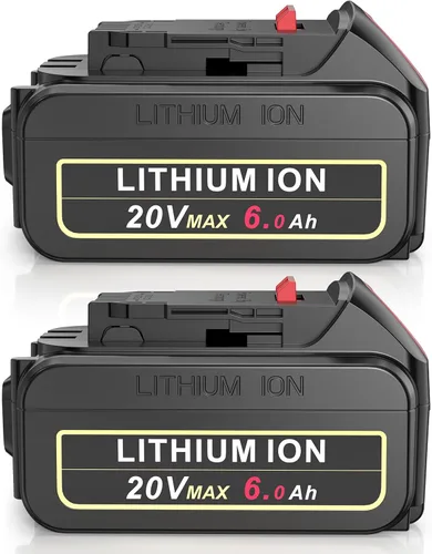 Miniatura 11 de 4 paquetes de reemplazo para batería DeWalt de 20V Max, batería de litio de alta capacidad de 6.0Ah compatible con DeWalt Baterias 20V DCB206 DCB205