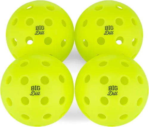 Miniatura 4 de Big Dill Pickleball Juego de 4 raquetas de madera y bolas de pepinillo - Kit de pickleball para principiantes con bolas y bolsa de transporte