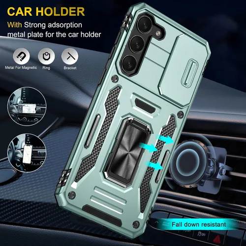 Miniatura 6 de ANGELAS - Funda a prueba de golpes para Samsung Galaxy S23 Plus, parachoques de silicona TPU con protección anticaídas, cubierta deslizante