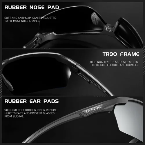 Miniatura 5 de KAPVOE Gafas de sol deportivas polarizadas para ciclismo, béisbol, correr, bicicleta de montaña, triatlón, golf, MTB para hombres y mujeres