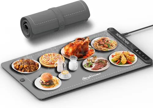 NEWKITCHEN Alfombrilla de Calentamiento para Alimentos, (XL 24"x15") Alfombrilla de Calentamiento de Alimentos para Fiestas y Buffet Mejorada con