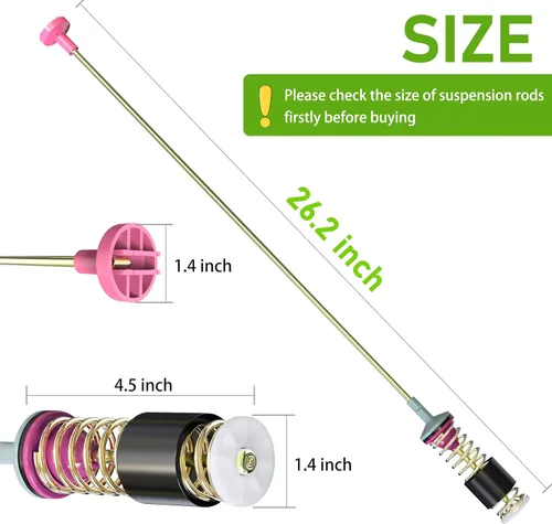 Miniatura 2 de DC97-16350U DC97-16350T DC97-05280W Kit de varilla de suspensión para lavadora Samsung WA45N3050AW/A4 WA45T3200AW/A4 WA50R5200AW/US WA50R5400AV/US