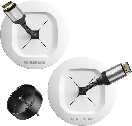 Perlegear Ocultador de cable de TV para TV montado en la pared, protector de cable de TV para TV y altavoces montados en la pared, kit de gestión de