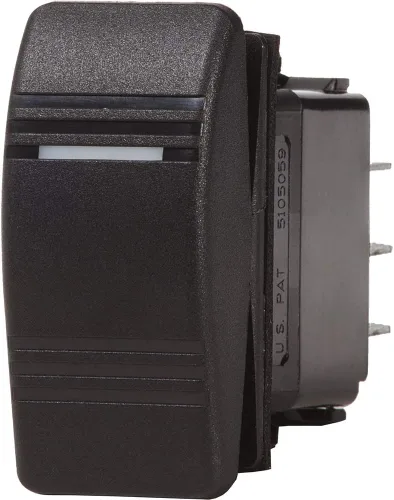 Blue Sea Systems - Interruptor Contoura III Resistente al agua, negro y gris