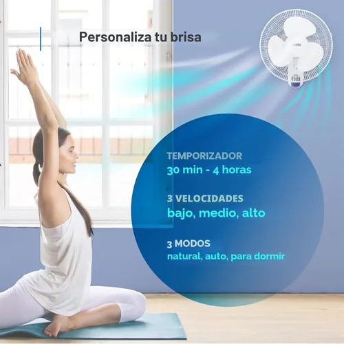 Miniatura 4 de Commercial Cool Ventilador de pared de 16 pulgadas con control remoto, blanco (CCFWR16W)