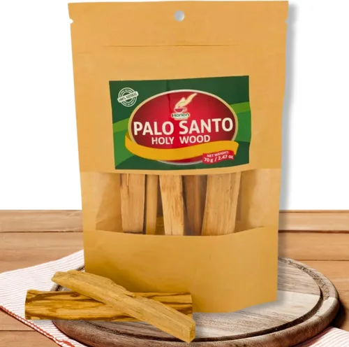 Palitos de incienso Hanan Palo Santo Incienso 2.47 oz o 2.5oz de Incienso Palo Santo Palosanto Bursera Graveolens Corte Artesanal Varilla de