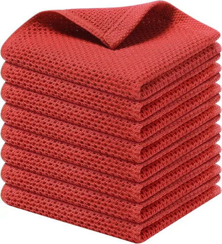 Miniatura 139 de Kitinjoy - Paños de cocina de 100 % algodón, tela de tejido gofrado, paño de limpieza ultrasuave, absorbente y de secado rápido. Gris Oscuro