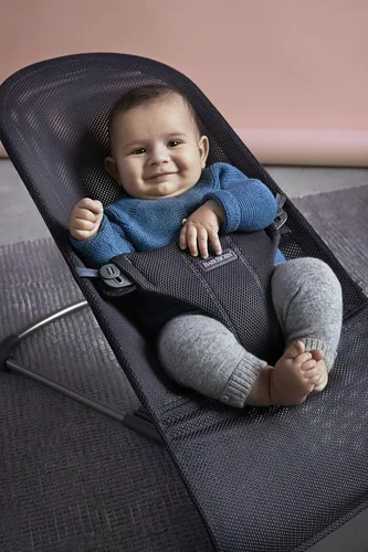 Miniatura 5 de BabyBjörn Asiento de tela para hamaca - Antracita, Malla, Antracita, 1 unidad (paquete de 1)
