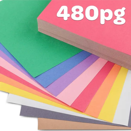 Miniatura 4 de Crayola Paquete a granel de papel de construcción (480 hojas), 10 colores surtidos, 9 x 12, suministros de arte y manualidades para el aula