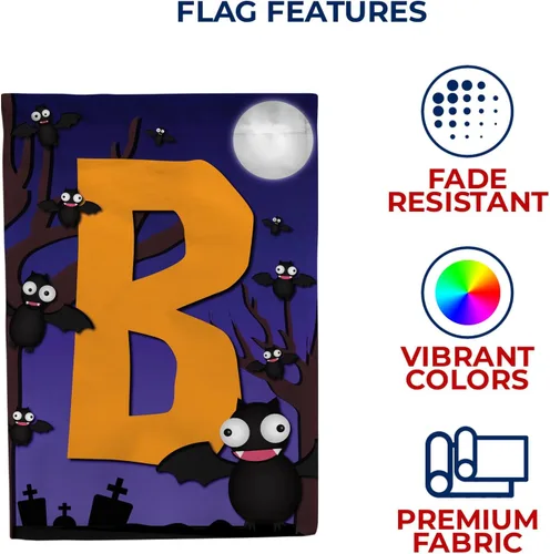 Miniatura 5 de Bandera de jardín con monograma de América Forever de 12.5 x 18 pulgadas, letra B, de doble cara, banderas pequeñas para exteriores, fiestas, patio