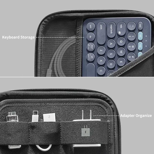 Miniatura 3 de tomtoc Funda tipo cartera para iPad Pro M5/M4 de 11 pulgadas 2025 y iPad Air M2 2024, iPad (A16), funda de transporte y almacenamiento con Negro