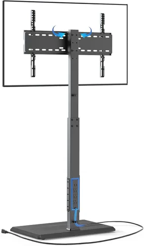 Miniatura 10 de Afaloona Soporte universal para TV de suelo, soporte de TV con toma de corriente y estante extraíble para TV de 32 a 75 pulgadas de hasta 110