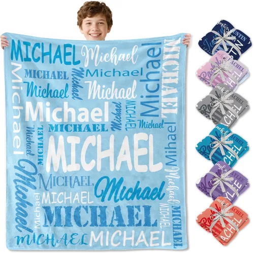 Miniatura 17 de Corissy envía al día siguiente, mantas personalizadas y cobijas personalizadas con nombre, manta de franela personalizada para niños, regalos
