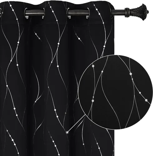 Miniatura 54 de BUHUA - Paneles de cortinas opacas para sala de estar, cortinas grises con aislamiento térmico, cortinas de ventana para dormitorio - 72 pulgadas