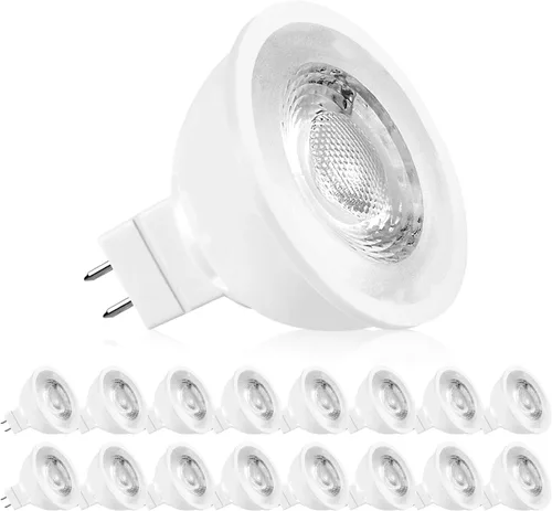 Miniatura 8 de LUXRITE Bombilla LED MR16 equivalente a 50 W, 12 V, 5000 K blanco brillante regulable, 500 lúmenes, bombilla LED GU5.3 de 6.5 W, clasificación