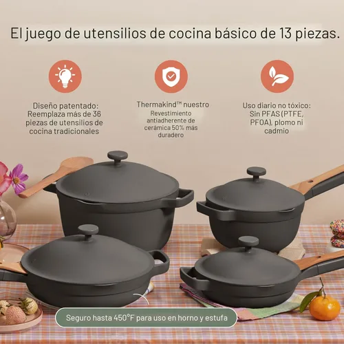 Miniatura 2 de Juego de ollas y sartenes Our Place - Kit de 13 piezas que incluye la Always Pan, Perfect Pot y espátulas Multifuncional, libre de toxinas