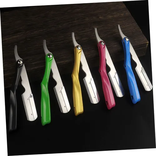 Miniatura 6 de Beavorty 2 unids mango ergonómico Barber Razor Blade Holder Barber Shop Blade Holder para el hogar