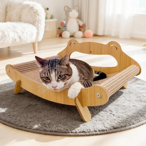 Miniatura 7 de Cama Rascador Extra Grande para Gatos de Interior – Almohadilla de Sisal Gigante Curvada para Rascar, Sillón Tumbona para Gatos, Poste Rascador