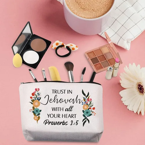 Miniatura 5 de TSOTMO Pioneer Gifts Pioneer - Neceser cosmético con cremallera para mujeres, regalo de vida pionera, el mejor regalo para la vida (Proverbios 3:5)