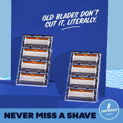 Miniatura 5 de Dollar Shave Club 6 repuestos de maquinilla de afeitar (8 unidades) 6 cuchillas de acero inoxidable para un afeitado cómodo y cercano