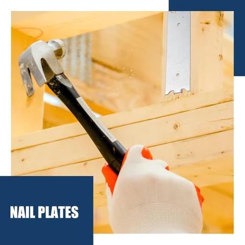 Miniatura 5 de Therwen 30 piezas de accesorios para clavos de madera de 6 x 1.5 pulgadas, placa protectora de cable de metal, herrajes de seguridad para muebles