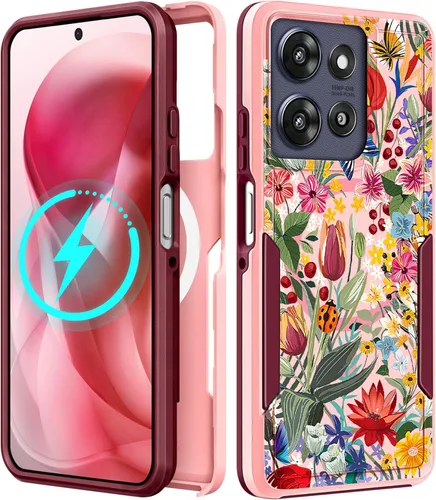 Miniatura 66 de Funda para Moto G 5G 2024 – Compatible con MagSafe para mujeres y niñas, bonita funda protectora magnética para teléfono, diseño femenino Kawaii