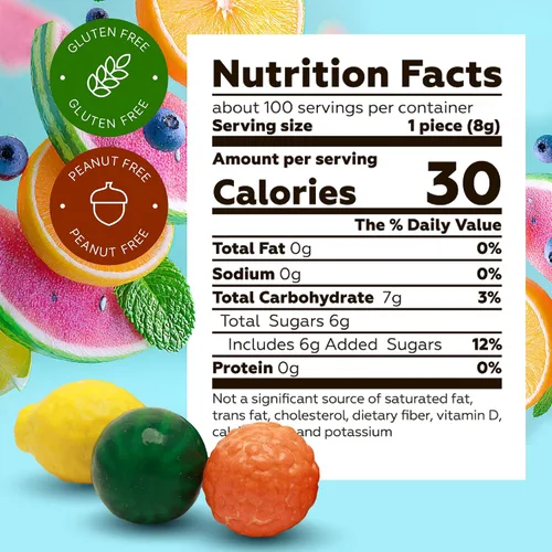 Miniatura 2 de Seedlings Gumballs para Niños - 1.7lb Goma Original Seedling - Bolas de Chicle con Forma de Fruta - Chicle Globo para Niños - Bolas de Chicle