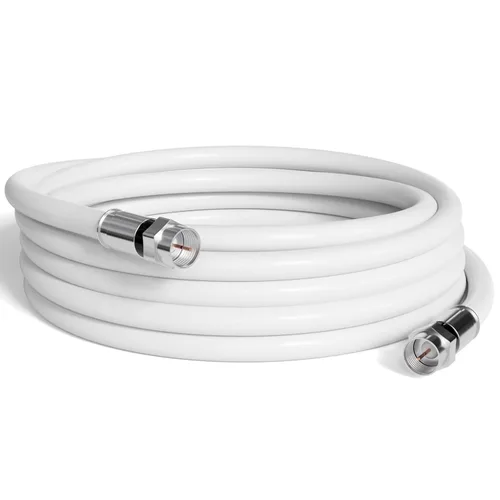 THE CIMPLE CO Cable coaxial RG6 de 35 pies, color blanco, cable coaxial de cobre sólido con conectores, F81/RF, coaxial digital para audio/video, TV