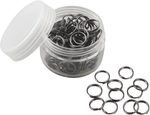 Miniatura 11 de 1 caja de anillos divididos de doble bucle, conectores de mini llaveros para hacer joyas, collares, pulseras, aretes, manualidades