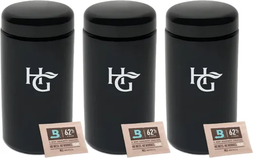 Herb Guard - Tarro y recipiente hermético de 1 onza [paquete de 3] (16.9 fl oz) con protección ultravioleta hermética que mantiene los productos