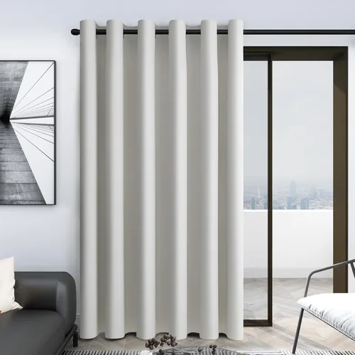 Miniatura 66 de Deconovo Cortina opaca, para oscurecer la habitación Gris claro