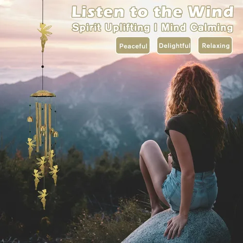 Miniatura 2 de Campanillas de viento únicas para exteriores – Campanillas de viento grandes de hadas para decoración al aire libre, hogar, césped, porche, patio