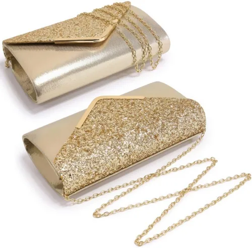 Miniatura 2 de Dasein Bolsos de noche para mujer, bolsos de mano formales para bodas, fiestas, bailes, bolsos con correa para el hombro y solapa con purpurina