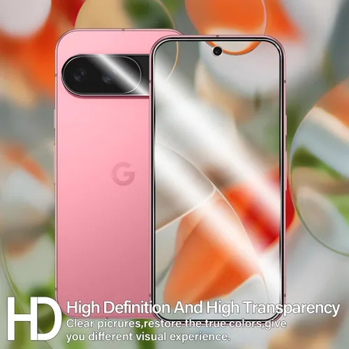 Miniatura 6 de BIGFACE Protector de pantalla de vidrio templado para Pixel 9 + protector de lente de cámara [2 + 2 unidades]