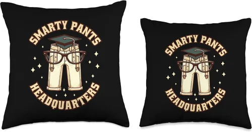 Miniatura 3 de Elevate Your Intelligence in Style Smarty Pant Headquarters Leader School - Almohada de 18 x 18 pulgadas, multicolor