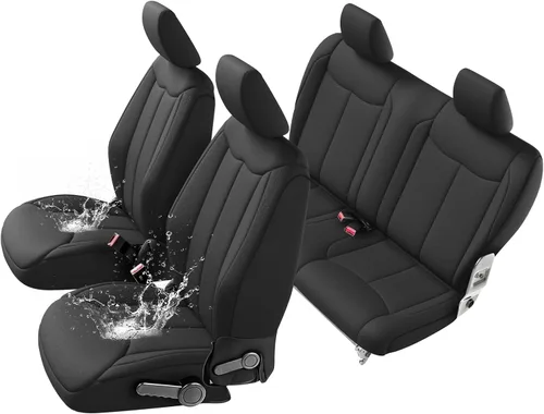 Miniatura 12 de GIANT PANDA Fundas de asiento de neopreno para Jeep Wrangler JK de 4 puertas (2007), neopreno UV y resistente al agua, juego completo de fundas