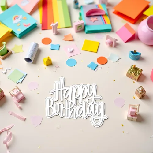 Miniatura 3 de Troqueles de corte de metal de feliz cumpleaños, para álbumes de recortes, álbum de fotos papeCraft para hacer tarjetas, herramienta de grabado