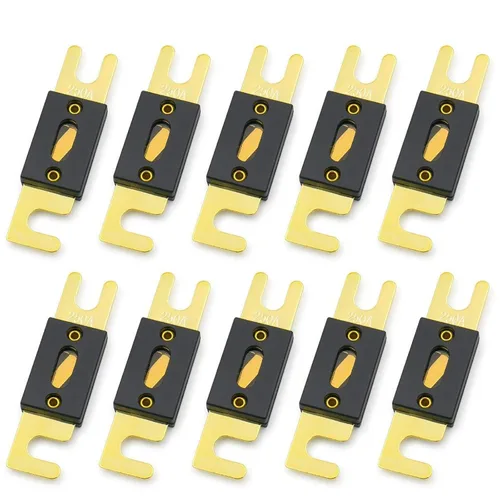 Miniatura 43 de Baomain Paquete de 2 fusibles ANL de 300 A a granel con terminales chapados en oro para audio de automóvil, amplificador, camión, barco, RV