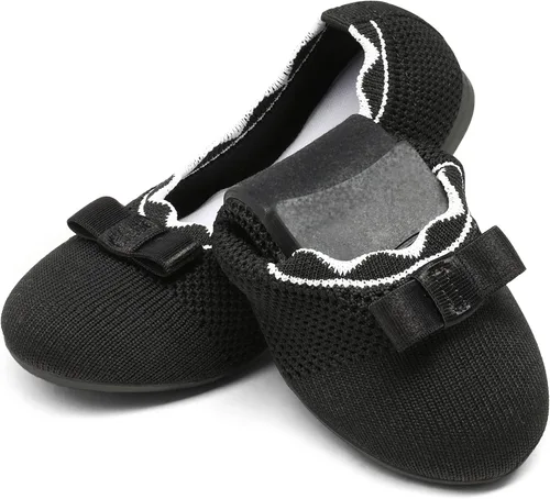 Miniatura 6 de DREAM PAIRS Zapatos planos de ballet para niñas cómodos y sin cordones de punto (niñoniño pequeño)