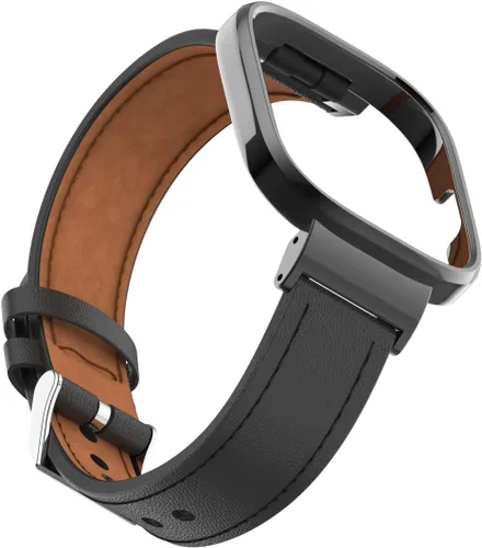Miniatura 5 de HOPMC Protege tu reloj inteligente Redmi 3 con marco de metal protector y correa de cuero de microfibra que se adapta a tamaños de 5.15 a 9.05