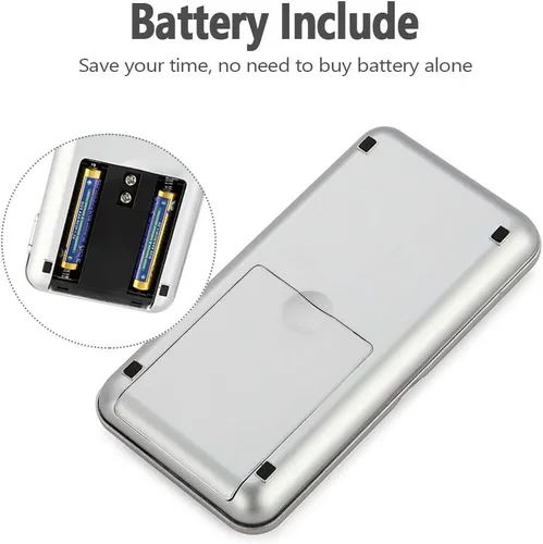 Miniatura 6 de Báscula digital de bolsillo, capacidad de 17.64 oz, balanza de alta precisión de 0.00 oz, báscula de recarga de mini gramos electrónicos, báscula
